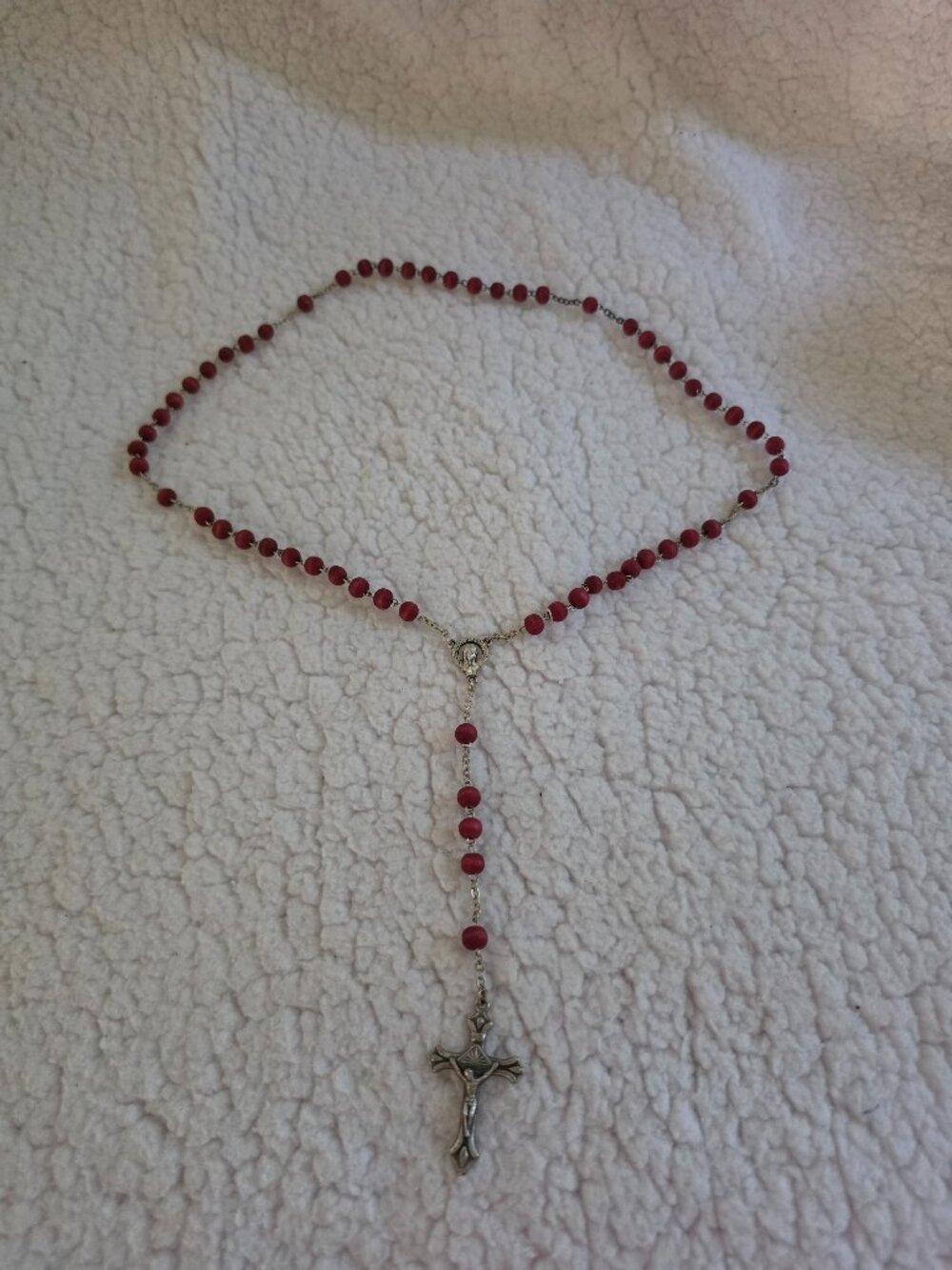 Rose Wood Lock-Link Rosary